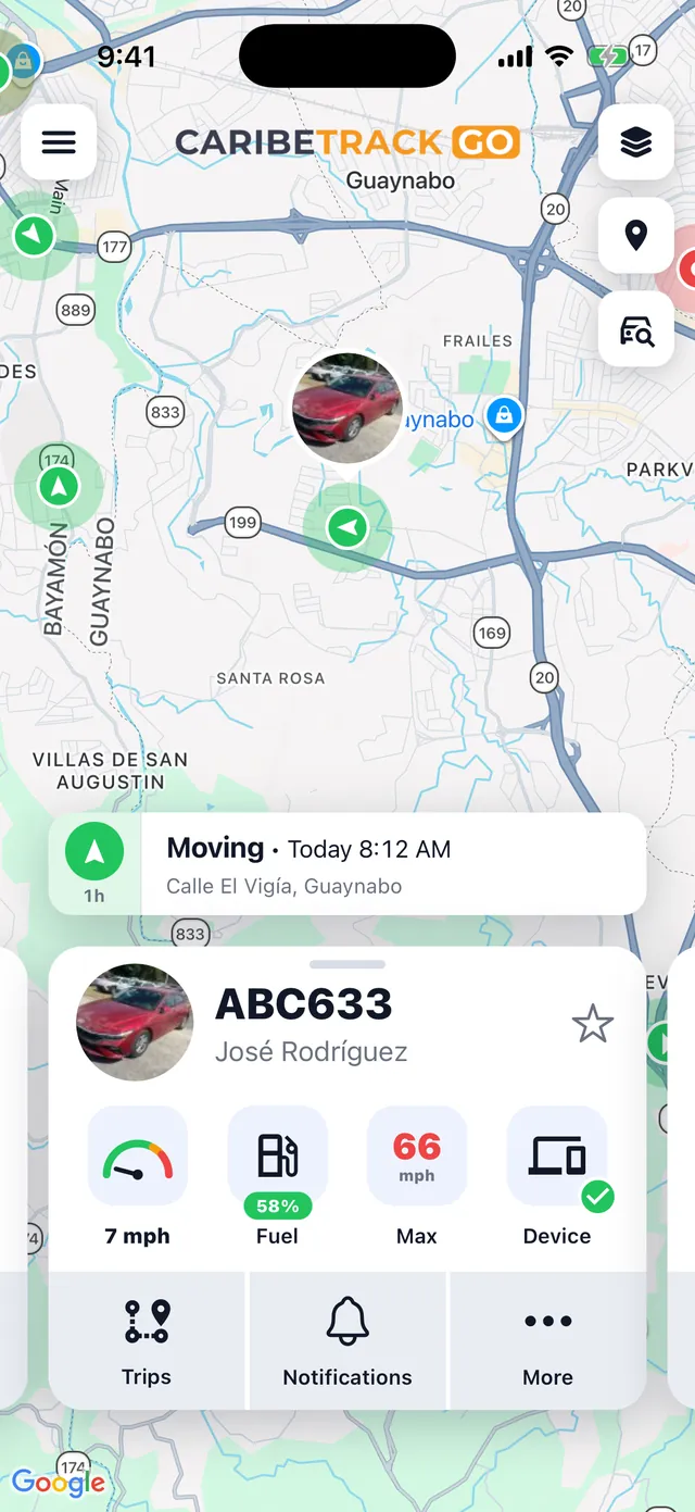 Live map